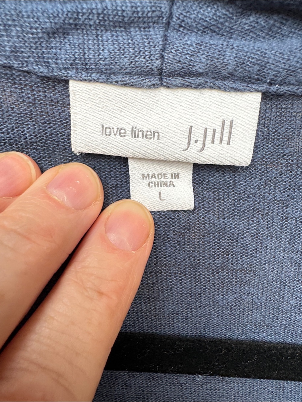 J. Jill Slate Blue Open-Front Women's Cardigan size Large - Picture 2 of 5